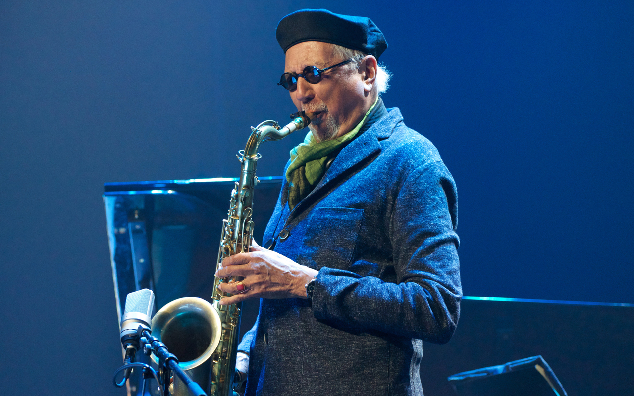 Charles Lloyd playing the saxophone