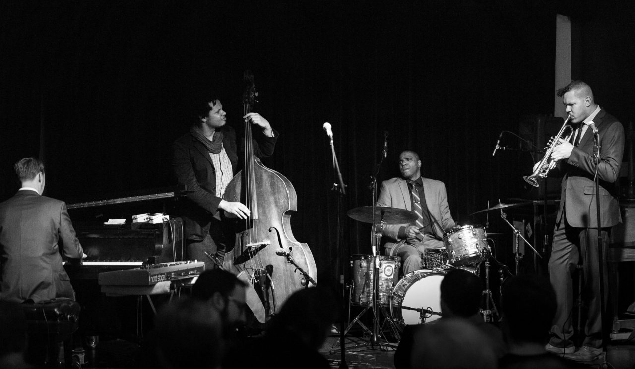 Bassist Carmen Rothwell accepts the award for Emerging Artist of the Year. Photo by Daniel Sheehan.