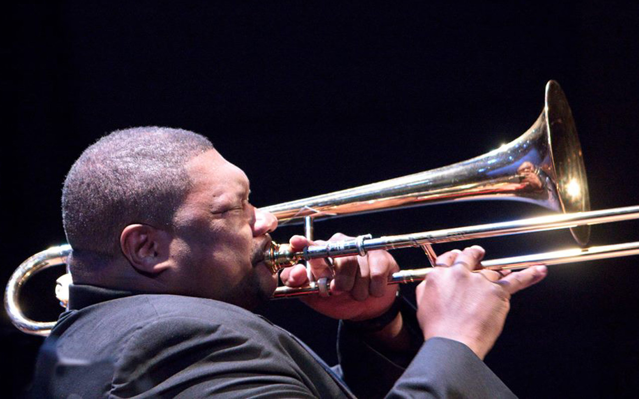 Wycliffe Gordon performs at the 2017 Earshot Jazz Festival