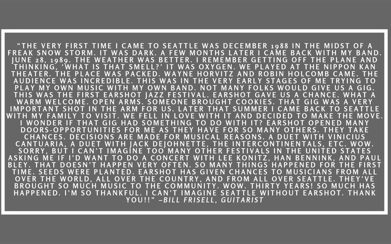 Quote by Bill Frisell.