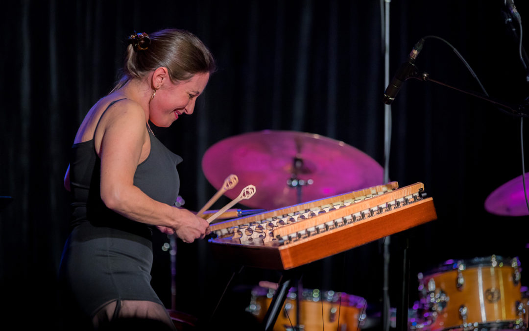 Marina Albero, the 2018 winner of the Golden Ear Emerging Artist Award, plays the hammered dulcimer a psalterium mallet instrument