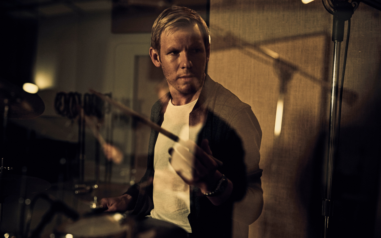 Ted Poor playing drums