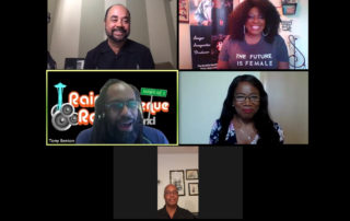 Community panel discussion screenshot from Zoom.