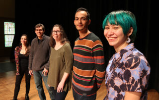 Marina Albero, Steve Peters, Heather Bentley, Carlos Snaider, and Leanna Keith standing in a row.